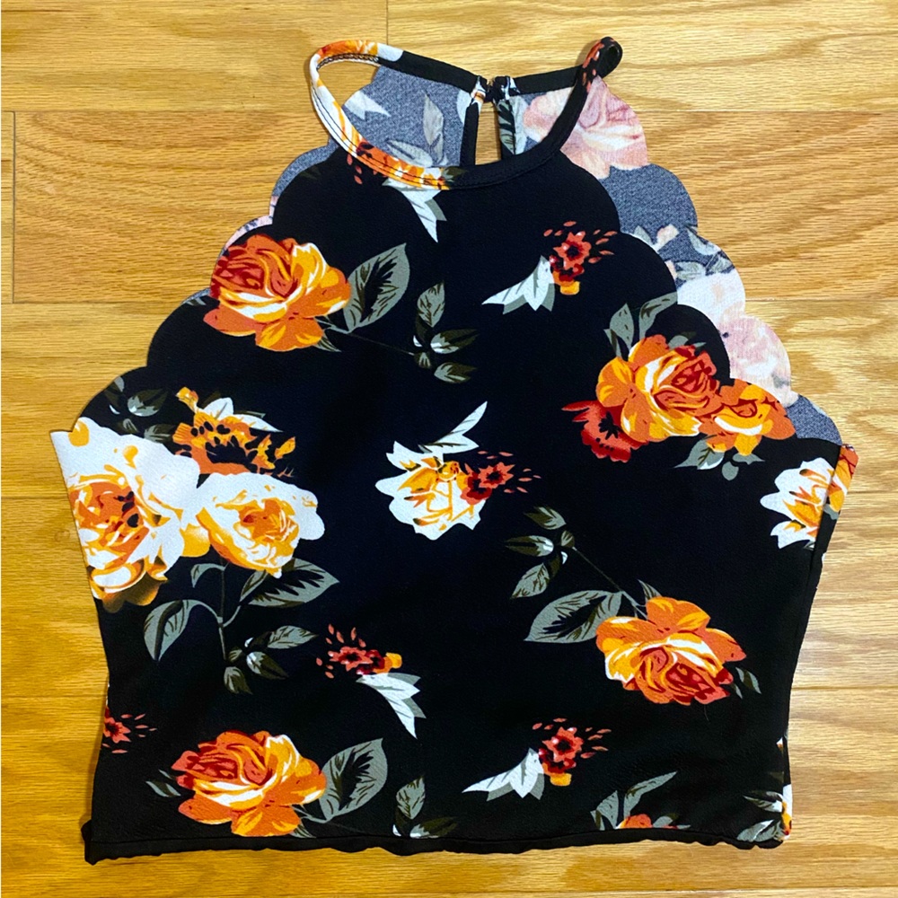 Floral Scalloped Bodysuit | Shein | New